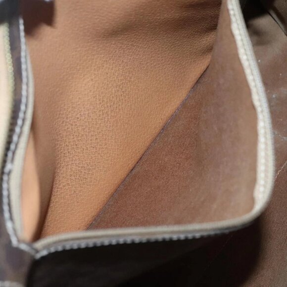 CELINE Macadam Canvas Tote Bag PVC Leather Brown Gold Auth bs25457 - Picture 14 of 16